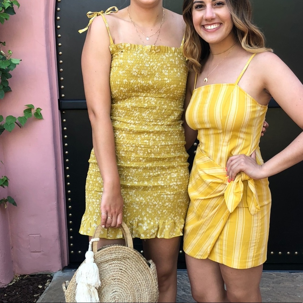 Cotton On // yellow smocked dress